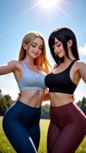 Anime yoga pants, spicy