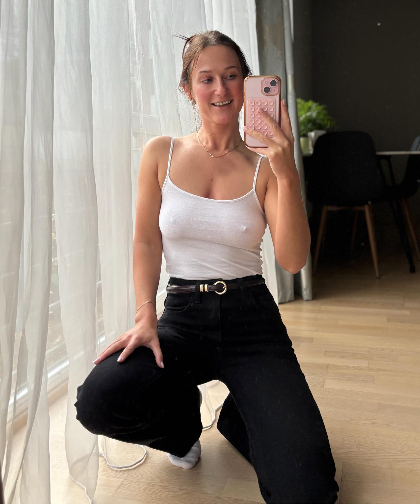 Like always – braless!